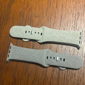 Floral Patterned Gray 40 MM Smartwatch Bands